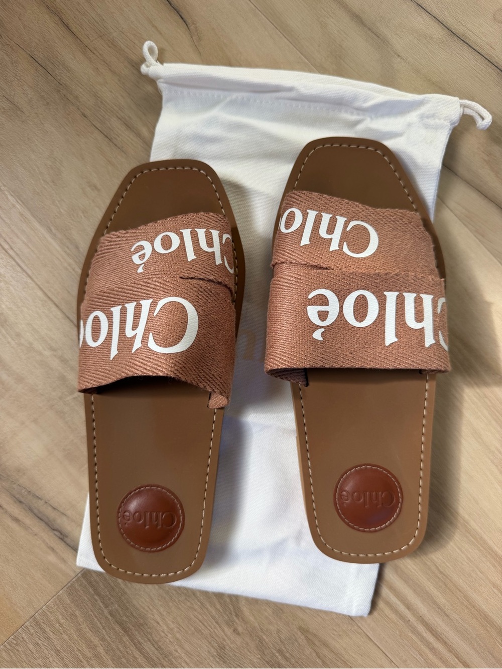 Chloe Woody Sandal size 38 in Pink Tea